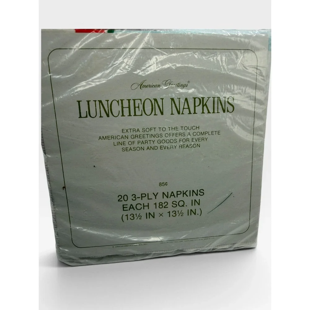 Vtg American Greetings Christmas Carolers Luncheon Napkins 20ct 3-Ply Sealed 70s